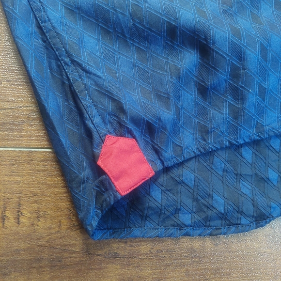 Maceoo Fresh Navy Losange Short Sleeve Shirt Size 6 2XL - Picture 7 of 11